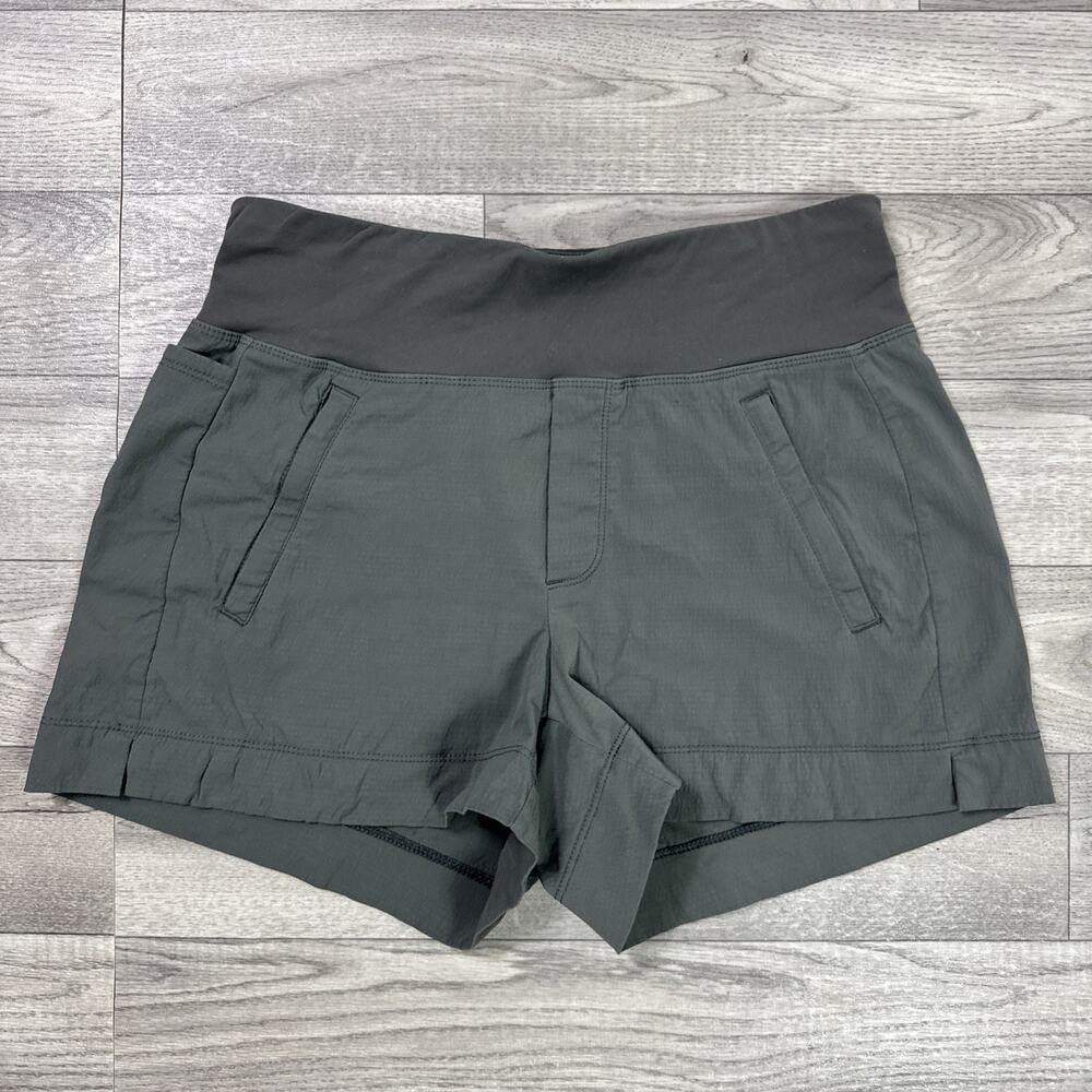 Athleta Trekkie North Shorts Hiking Casual Active Hi-Rise Olive Green sz 2